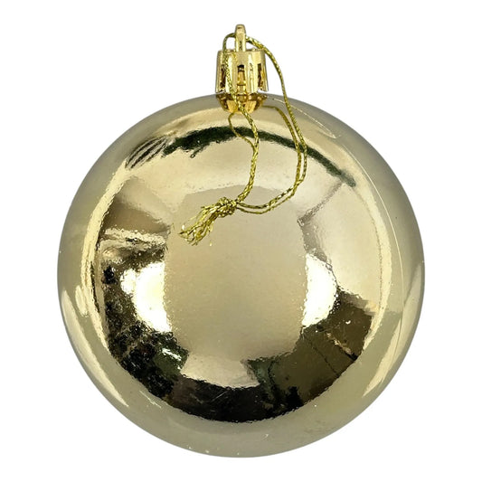 Juego de Esferas Negro y Dorado 10 piezas – 8 cm