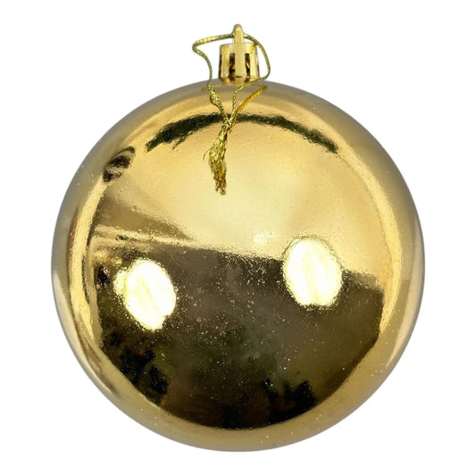 Juego de Esferas Negro y Dorado 6 piezas – 10 cm