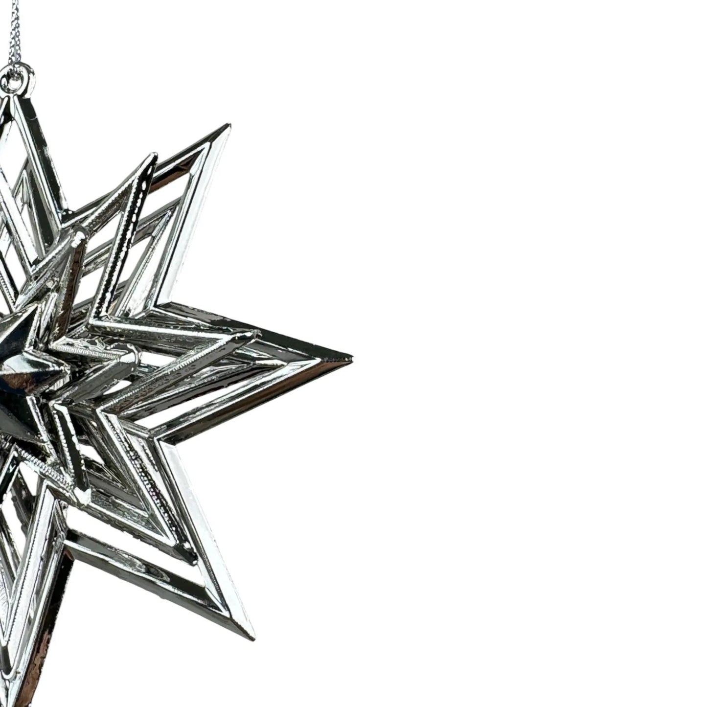 Adorno Estrella Plateada Decorativo