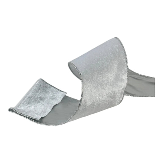 Listón Plata 6.3 cm ancho – Decoración Navideña