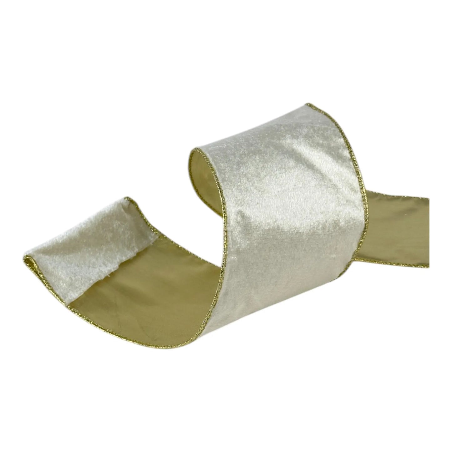 Listón Dorado Champagne 10 cm ancho – Decoración Navideña