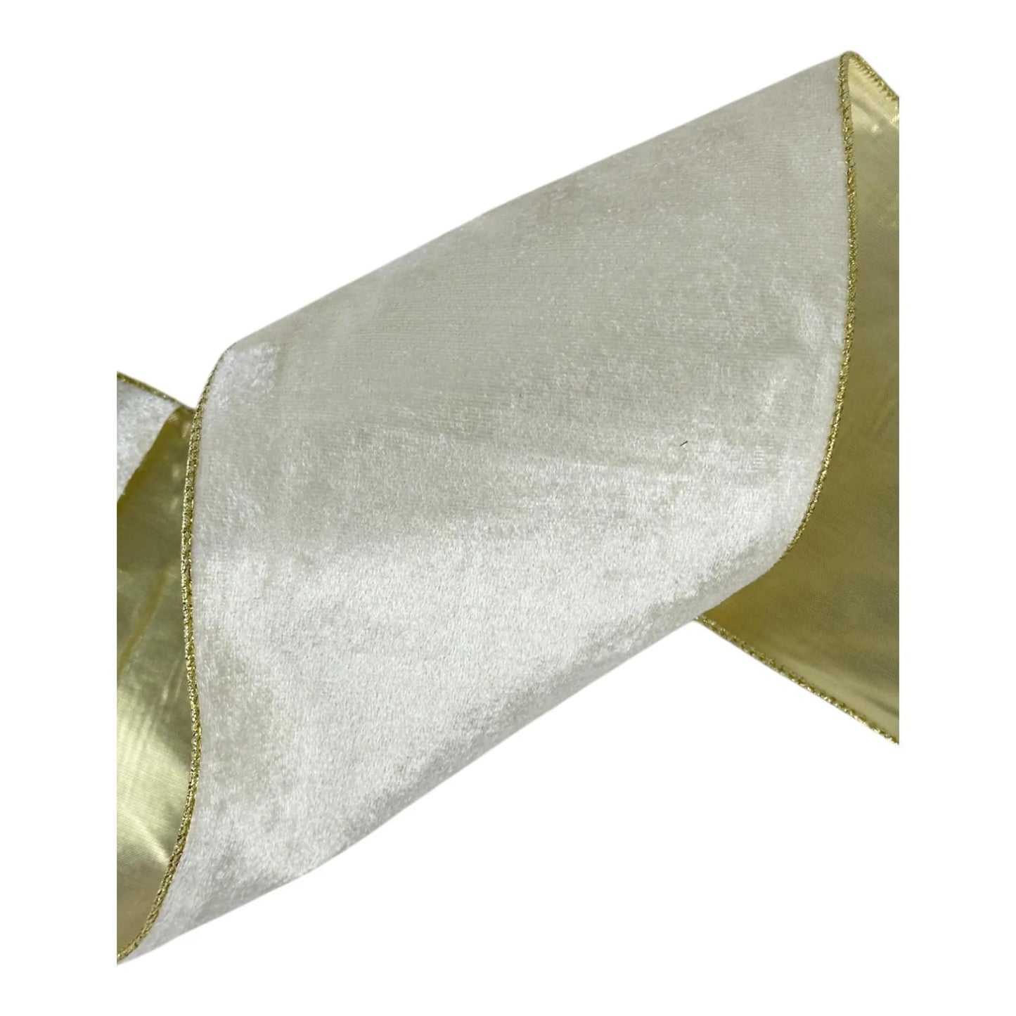 Listón Dorado Champagne 15 cm ancho – Decoración Navideña