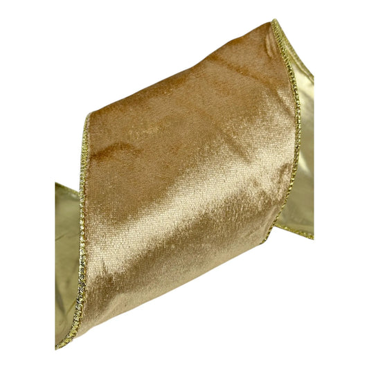 Listón Dorado 10 cm ancho – Decoración Navideña