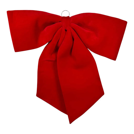 Moño Decorativo Rojo Terciopelo – 100 cm