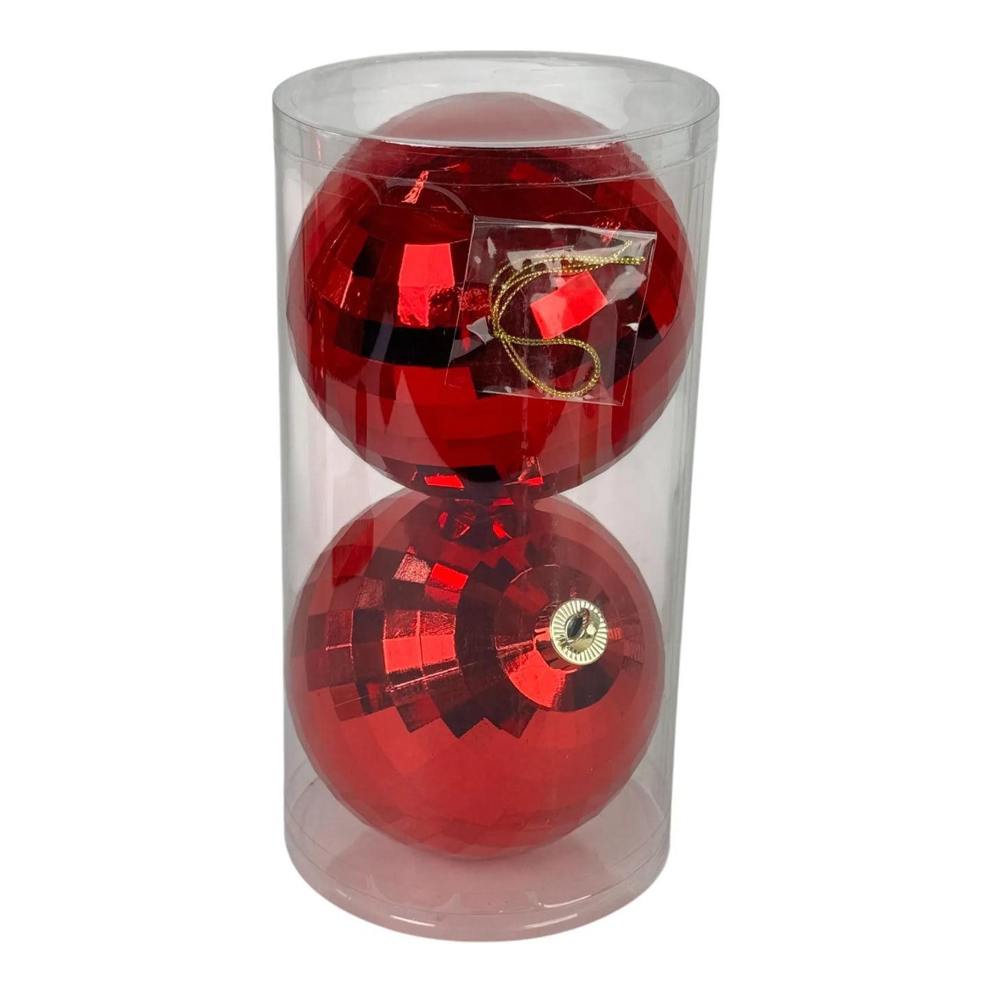 Juego de Esferas Decorativas Rojas 15 cm – 2 Piezas