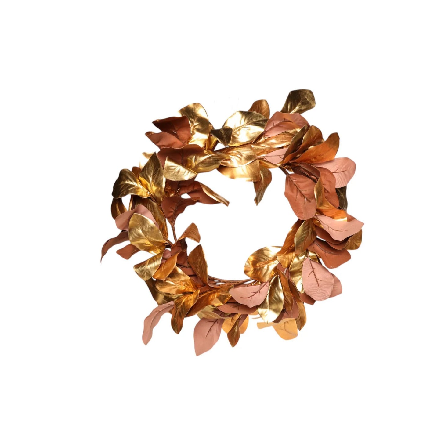 Corona Navideña Magnolia Metalizada – 61 cm