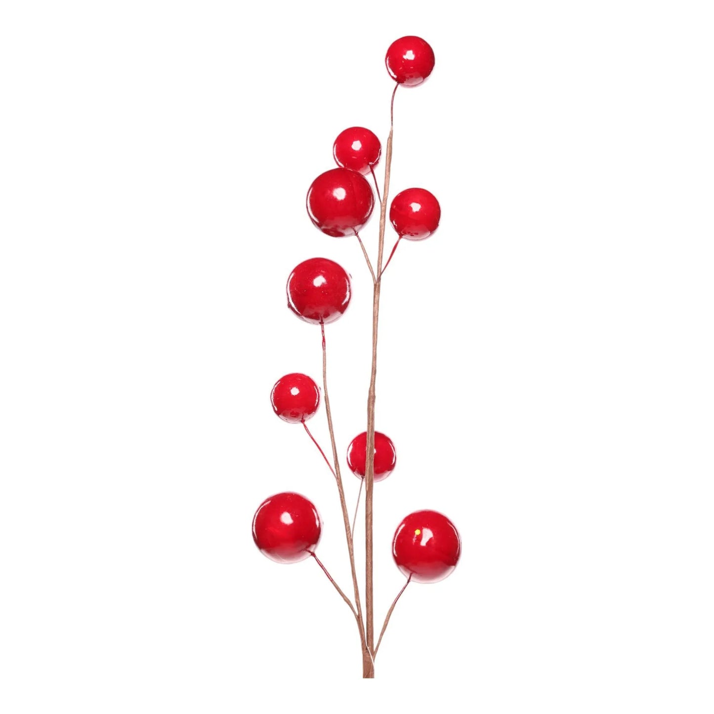 Rama Decorativa de Berries Rojas Brillantes – 65 cm