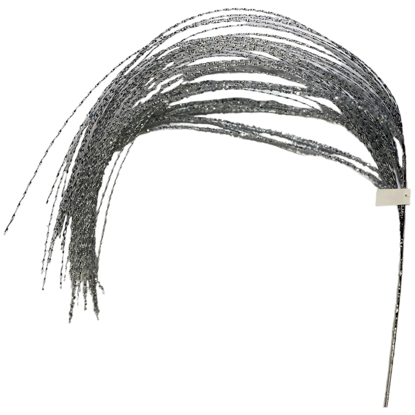 Follaje Decorativo Escarchado en Plateado Brillante – 125 cm