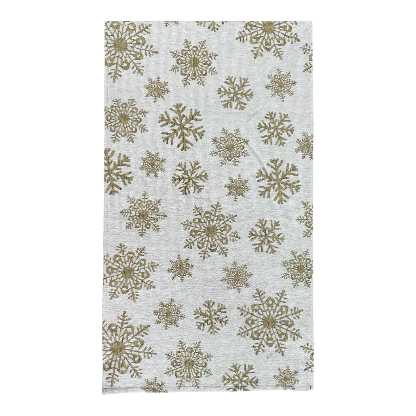 Camino de Mesa Copos de Nieve Dorados - 180 cm