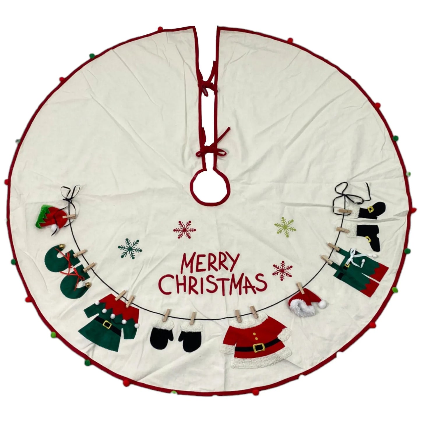Falda para Árbol Navideño “Merry Christmas” - 121x121 cm