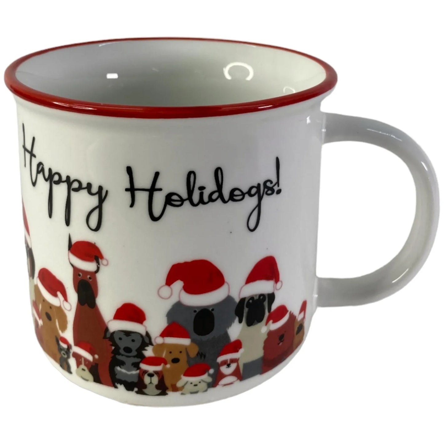 Taza "Happy Holidogs" Navideña - 12 oz