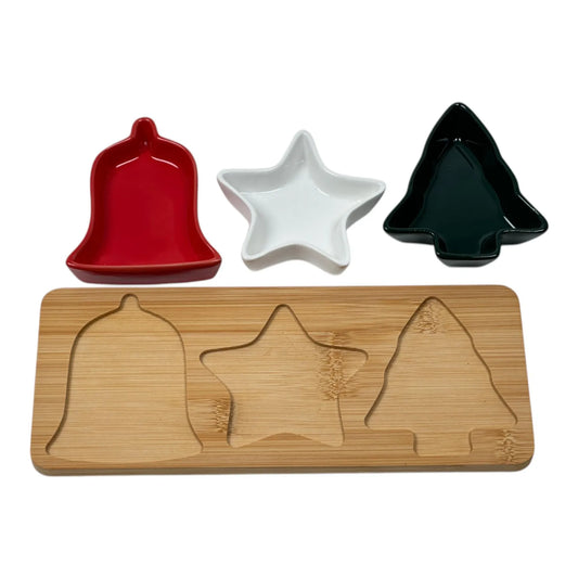 Juego de Platos con Bandeja – 4 Piezas