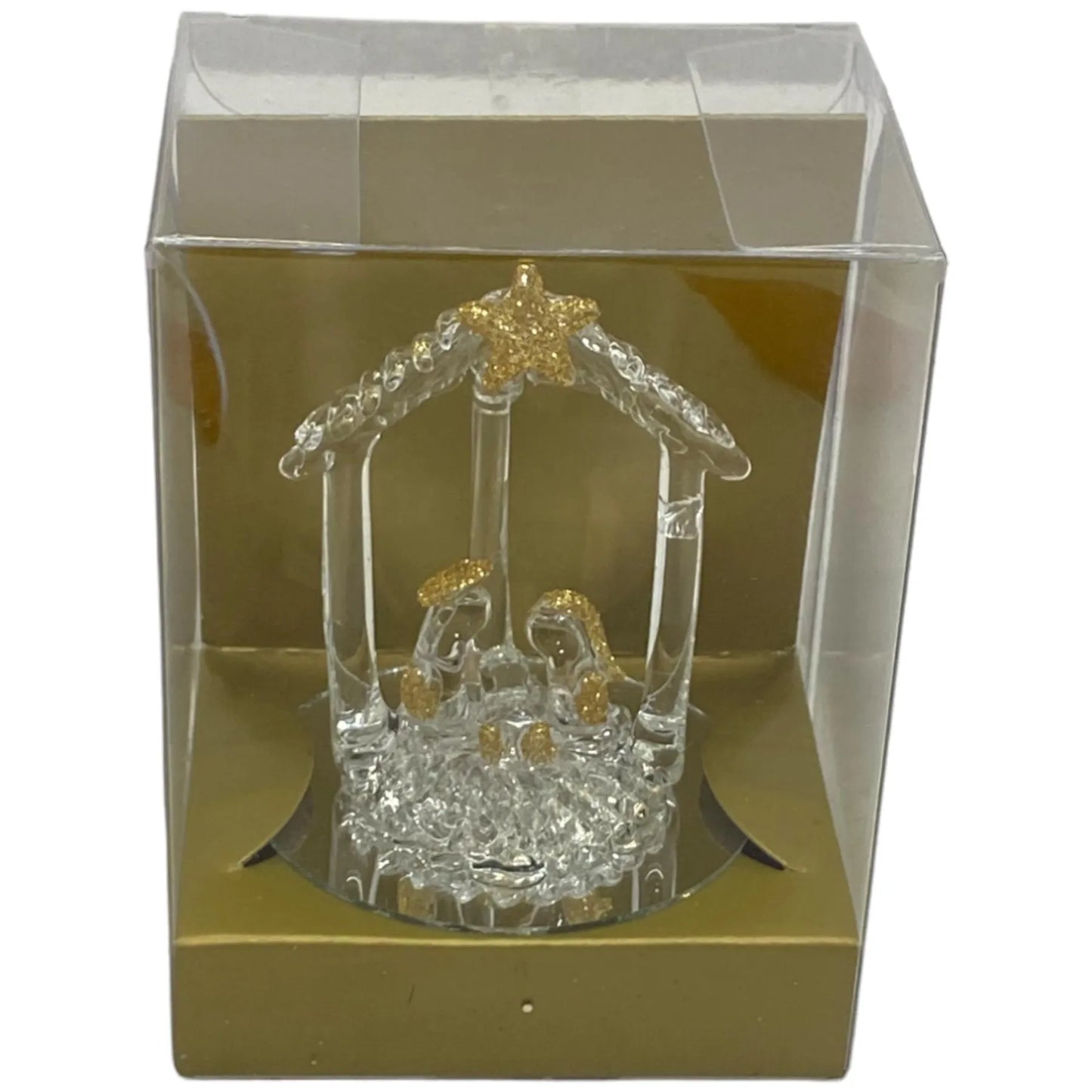 Adorno Colgante de Nacimiento de Vidrio 7.5×6.4×10 cm