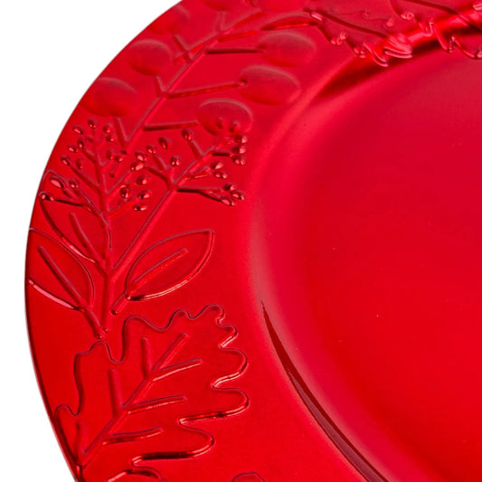 Portaplato Decorativo Navideño – Rojo