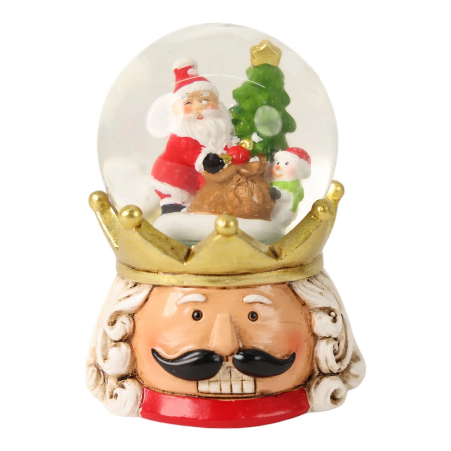 Bola de Agua Decorativa con Santa y Árbol de Navidad