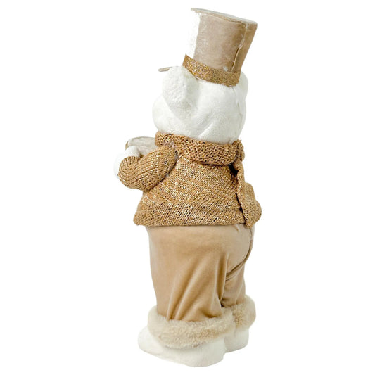 Oso Polar Decorativo con Tambor - 42 cm