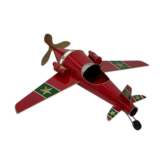 Avión Decorativo Navideño - 104 cm