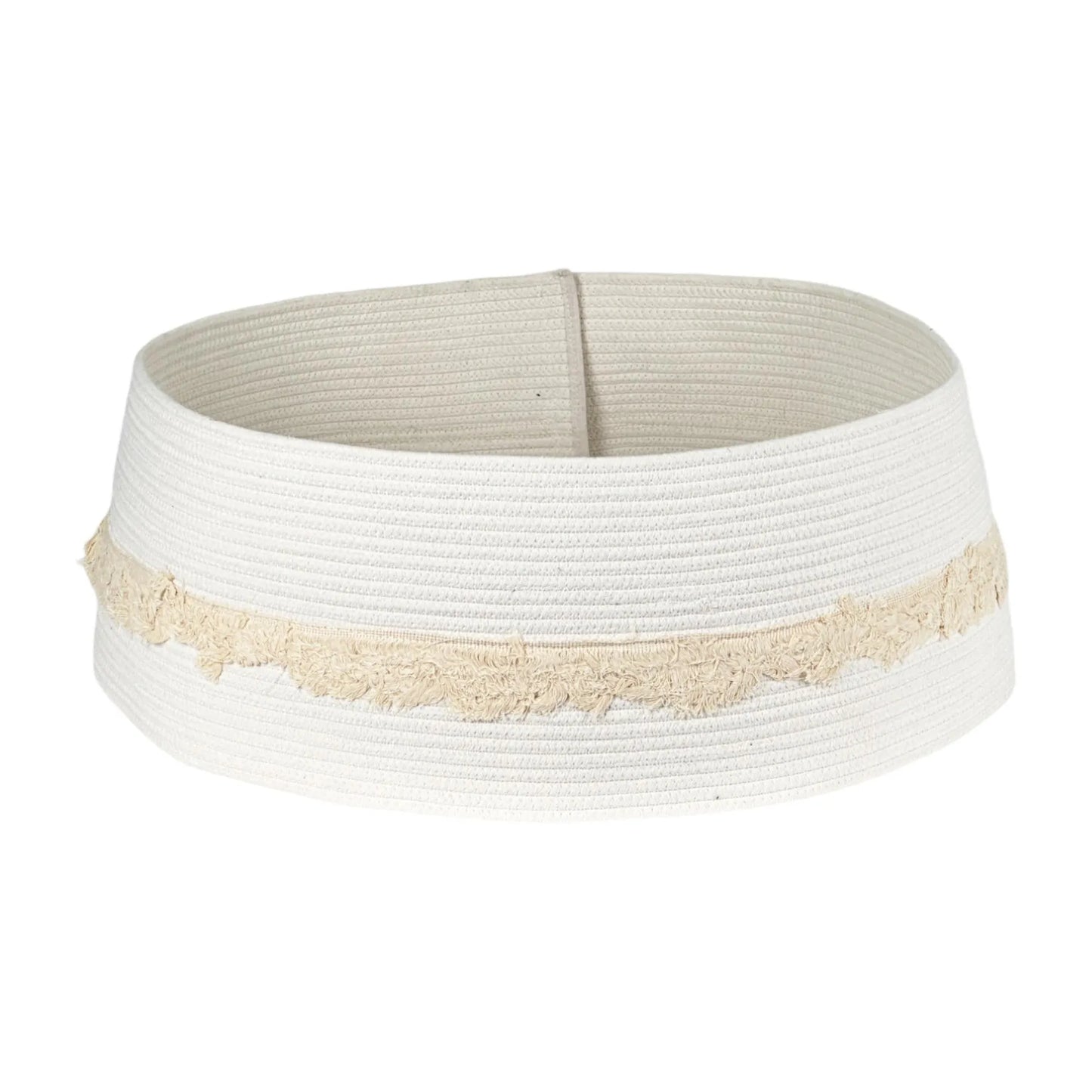 Falda para árbol con detalle textil beige