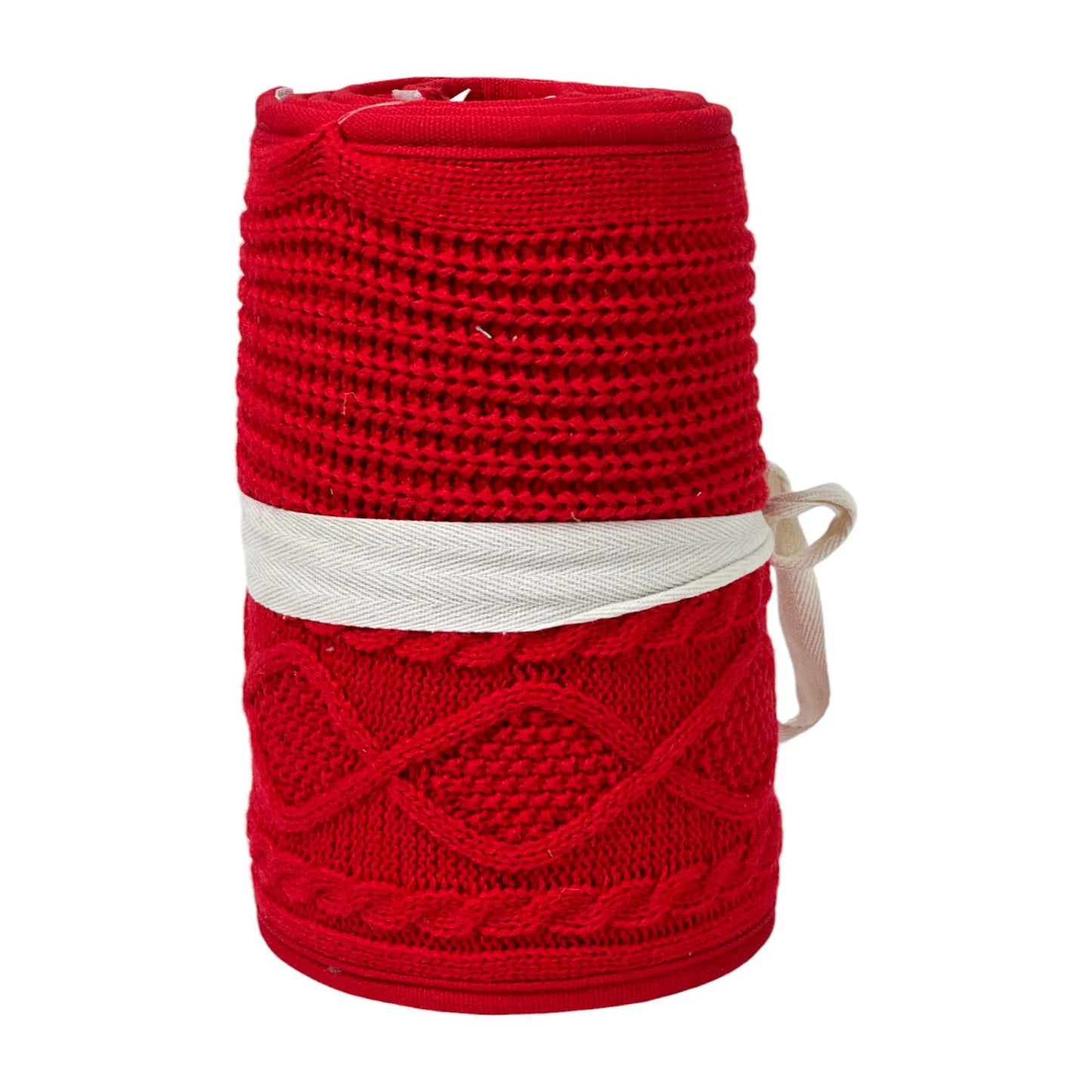 Falda Roja para árbol con detalle textil