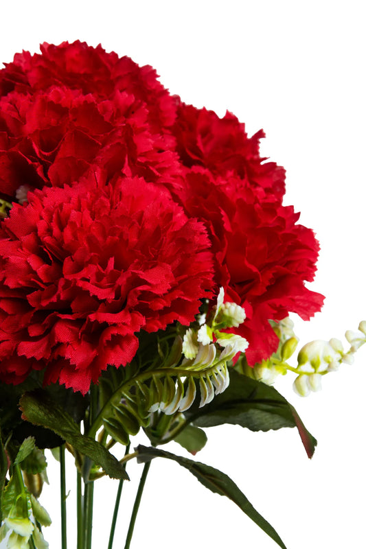 Ramo de Clavelina Rojas 10 Cabezas 35 cm