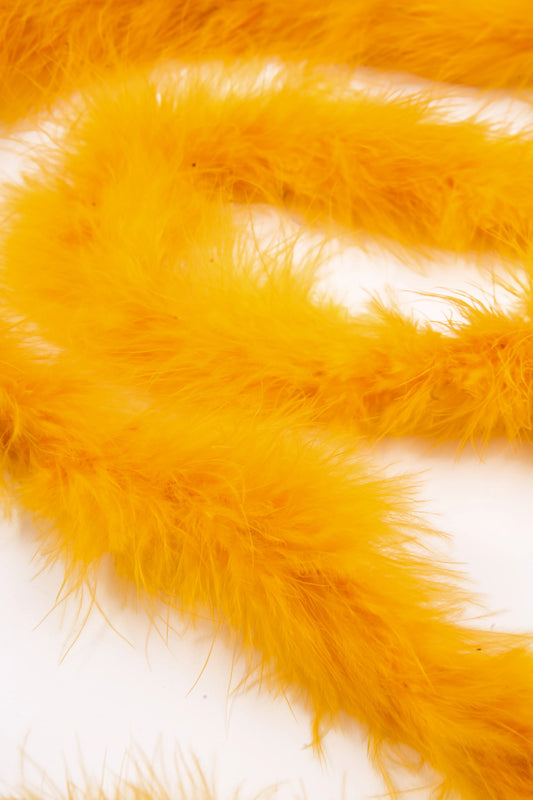 Boa Decorativa Marabu Chep 5/H18 de Plumas Sintéticas Amarillas 1.8 m | Ideal para Disfraces, Fiestas y Manualidades