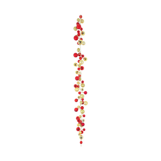 Guirnalda de Esferas Dorado y Rojo – 180 cm