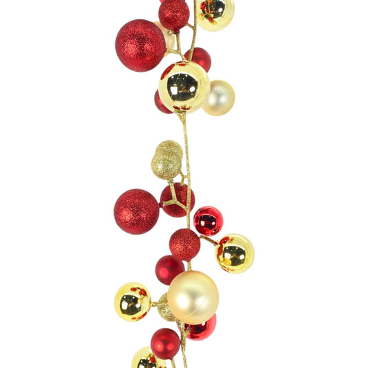 Guirnalda de Esferas Dorado y Rojo – 180 cm