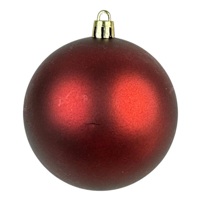 Juego de Esferas Rojo y Dorado 6 piezas – 10 cm