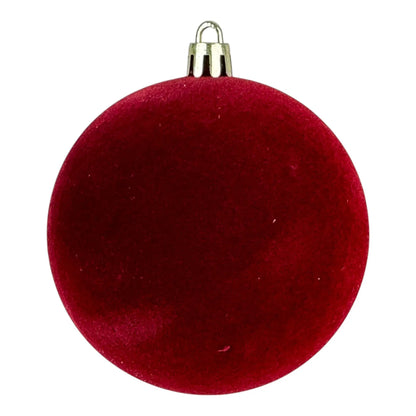 Juego de Esferas Rojo y Dorado 6 piezas – 10 cm