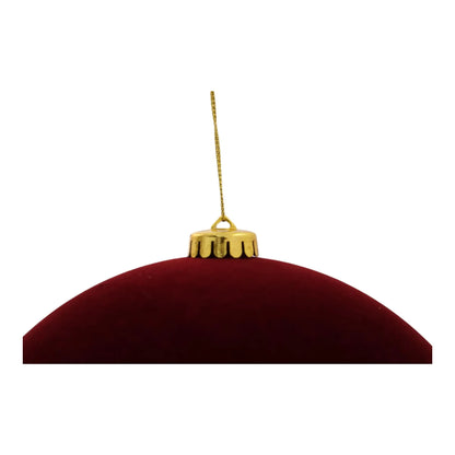 Esfera Decorativa de Terciopelo Vino – 20 cm