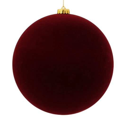 Esfera Decorativa de Terciopelo Vino – 20 cm