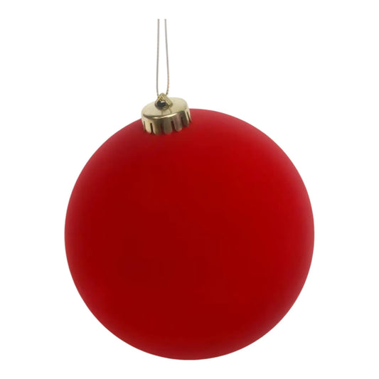 Esfera Decorativa de Terciopelo Rojo – 15 cm