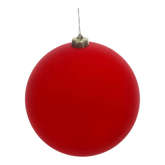 Esfera Decorativa de Terciopelo Rojo – 20 cm