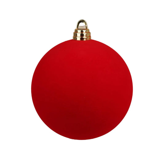 Esfera Decorativa de Terciopelo Rojo – 30 cm
