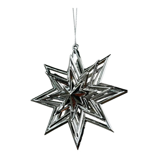 Adorno Estrella Plateada Decorativo