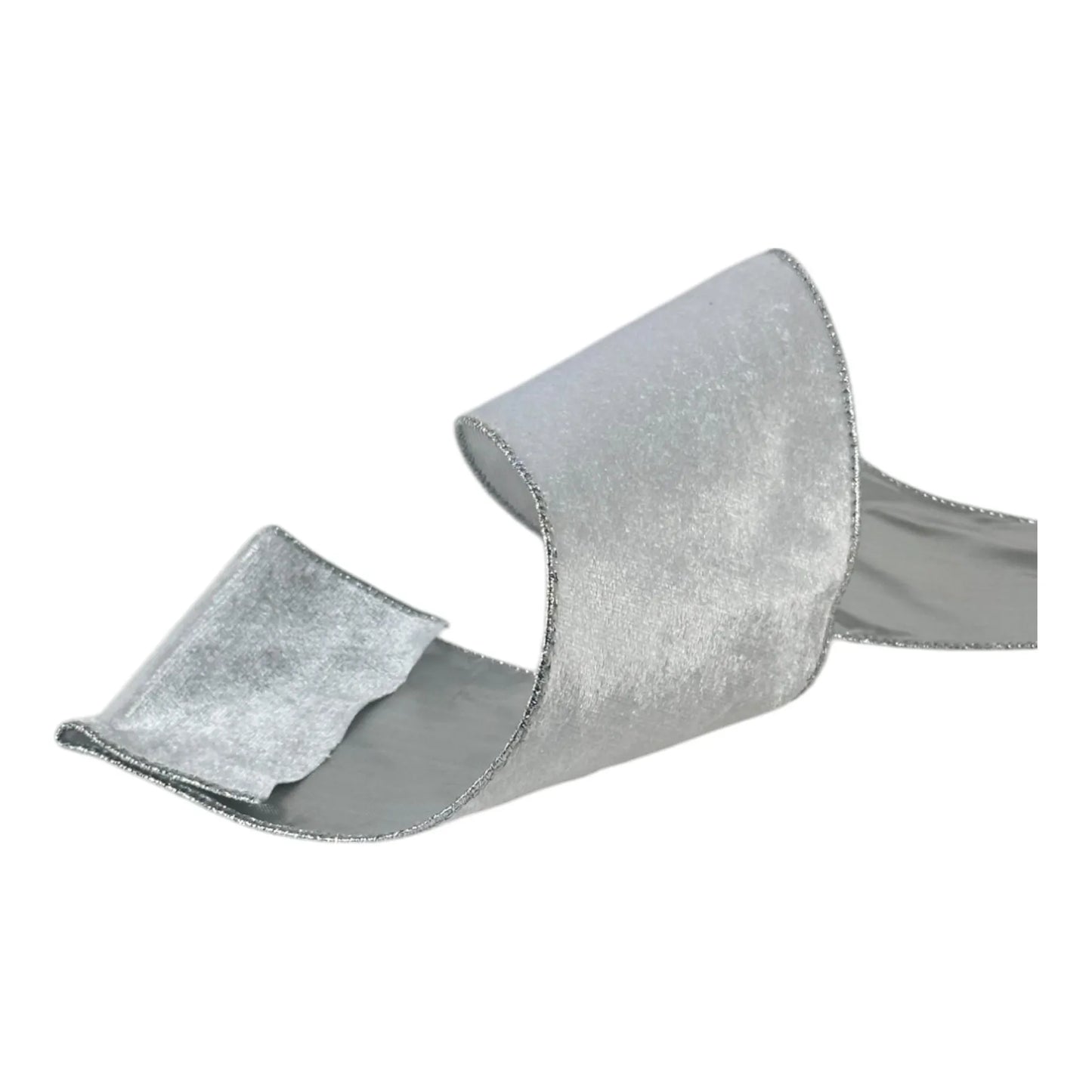 Listón Plata 6.3 cm ancho – Decoración Navideña