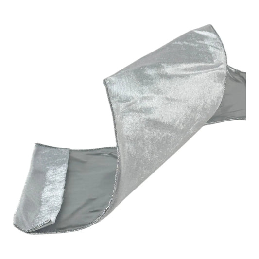 Listón Plata 15 cm ancho  – Decoración Navideña