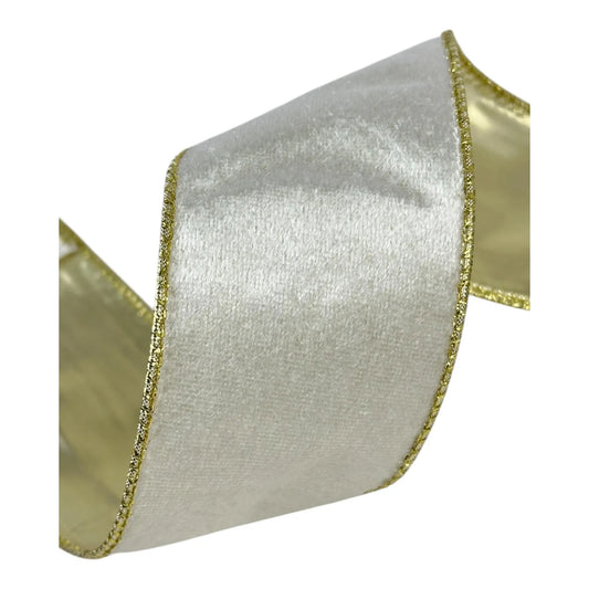 Listón Dorado Champagne 6.3 cm ancho – Decoración Navideña