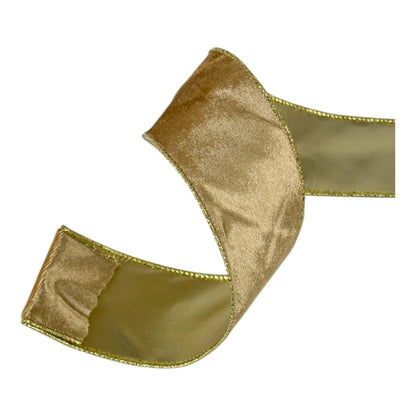 Listón Dorado 6.3 cm ancho – Decoración Navideña