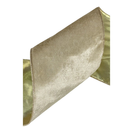 Listón Dorado 15 cm ancho  – Decoración Navideña