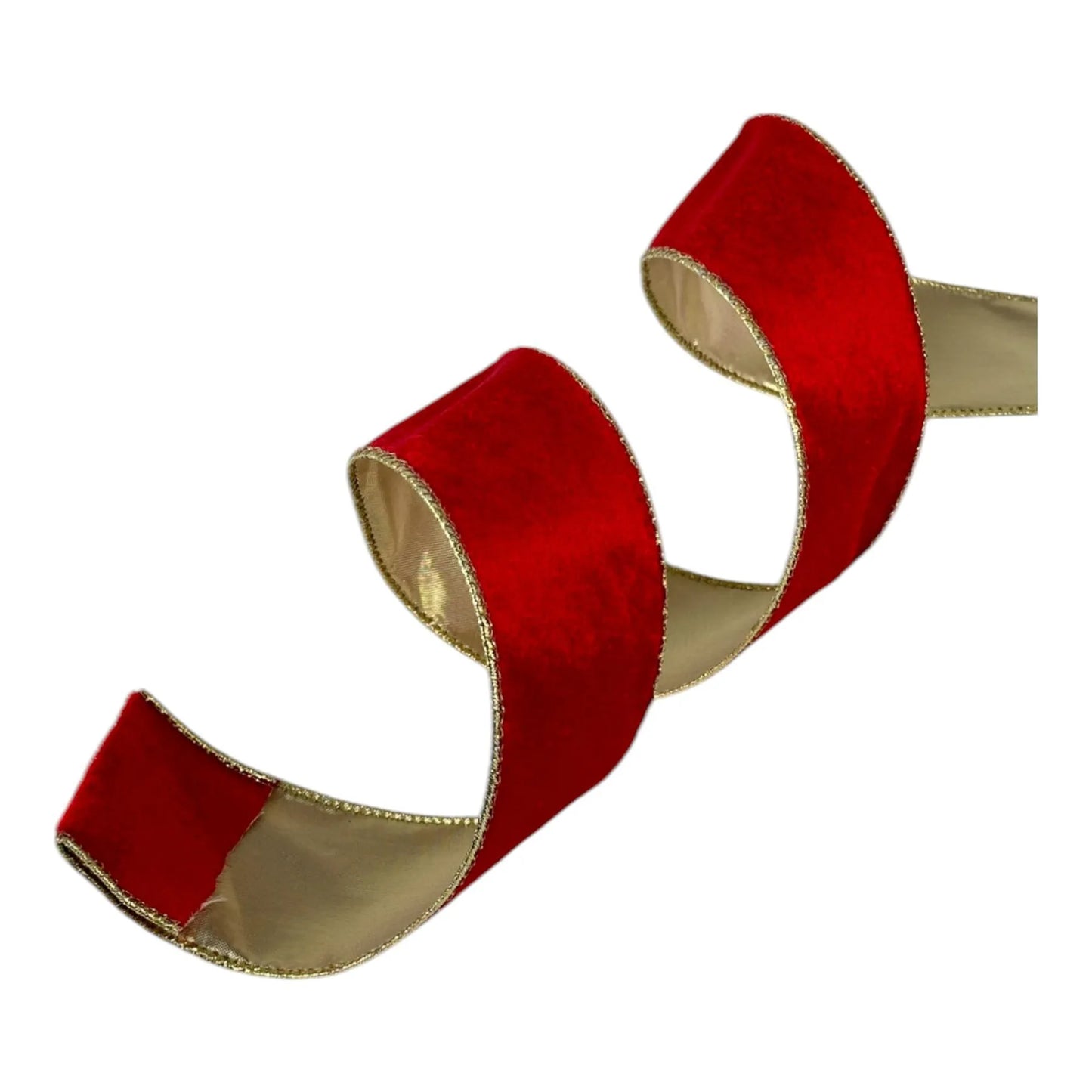 Listón Rojo con Dorado 6.3 cm ancho – Decoración Navideña