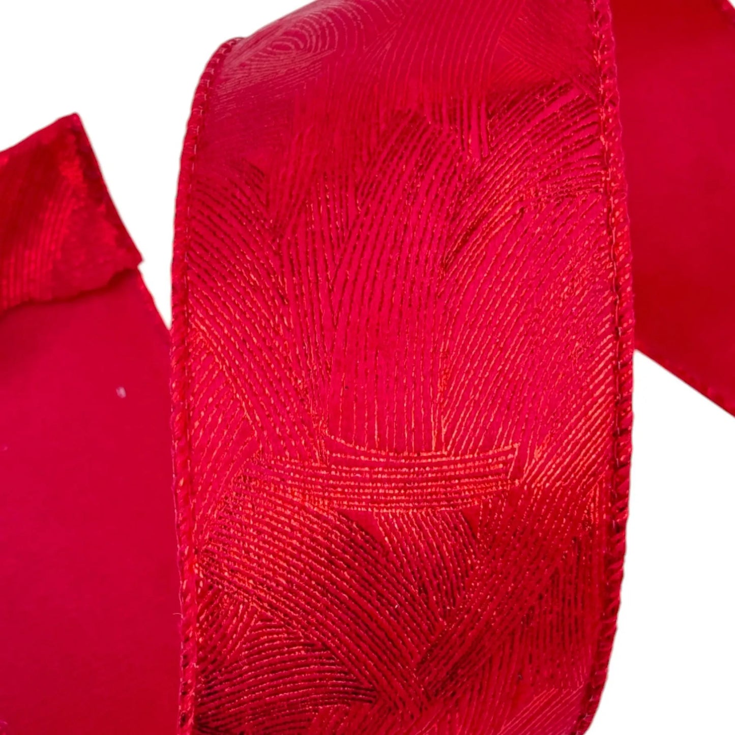 Listón Decorativa Roja Texturizada  – 6.3 cm x 8.22 metros