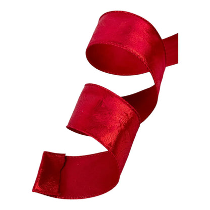 Listón Decorativa Roja Texturizada  – 6.3 cm x 8.22 metros