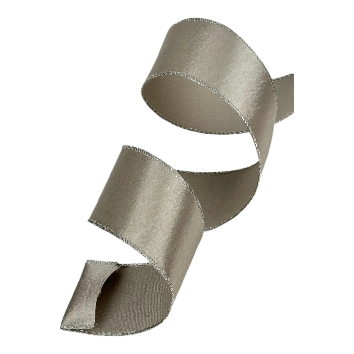 Listón Decorativa Dorado Champagne con Borde Brillante  – 6.3 cm x 8.22 metros