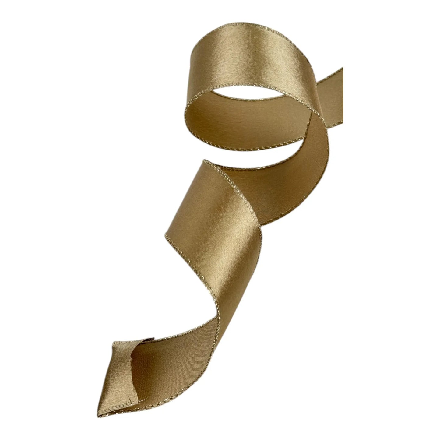Listón Decorativa Dorada con Borde Brillante  – 6.3 cm x 8.22 metros