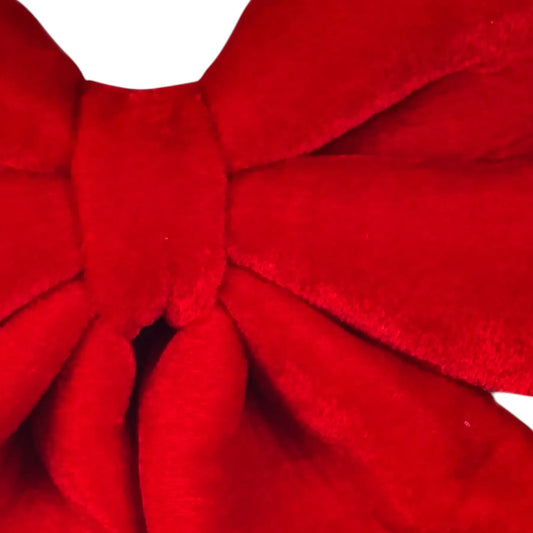 Moño Decorativo Rojo Terciopelo – 34 cm