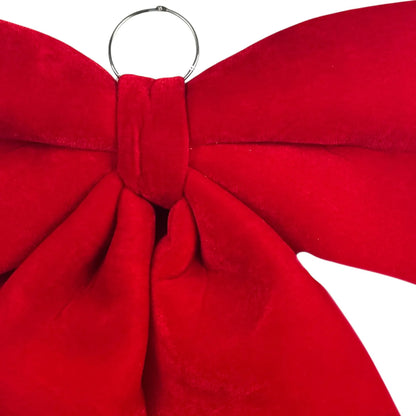 Moño Decorativo Rojo Terciopelo – 60 cm