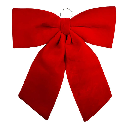 Moño Decorativo Rojo Terciopelo – 60 cm