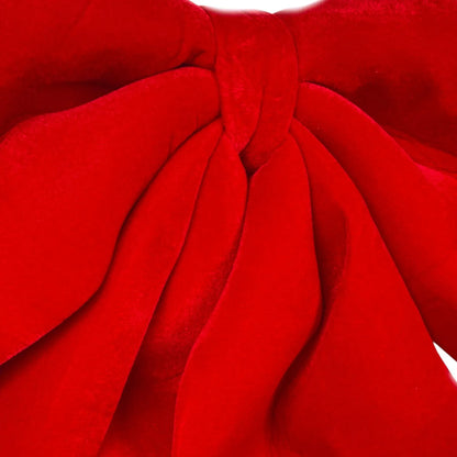 Moño Decorativo Rojo Terciopelo – 100 cm