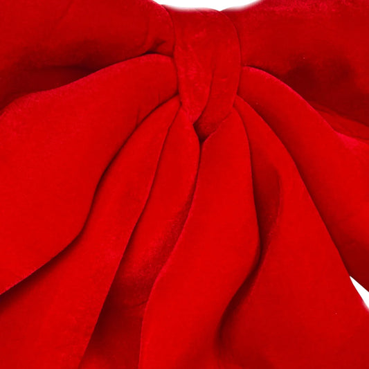 Moño Decorativo Rojo Terciopelo – 100 cm